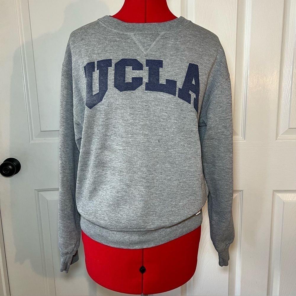 Vintage Russell Athletic Gray & Purple Crewneck Sweatshirt Mens Small